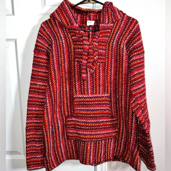 VTG El Paso Saddle Blanket CO Mexican Pullover Jacket - Picture 1 of 4
